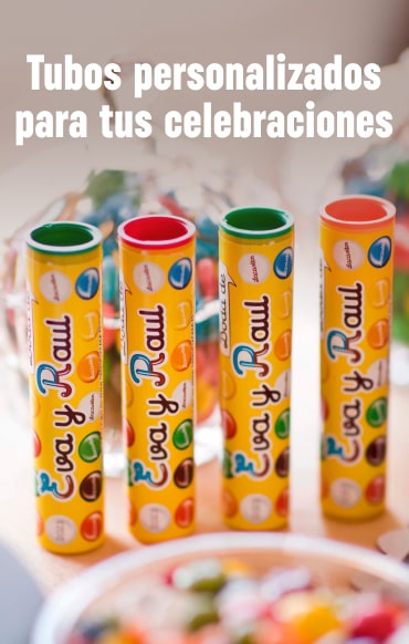 Tubos personalizados para celebraciones